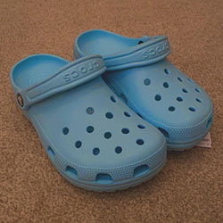 Baby blue Crocs